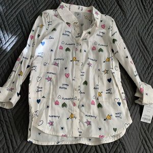 Cute girls button-down shirt